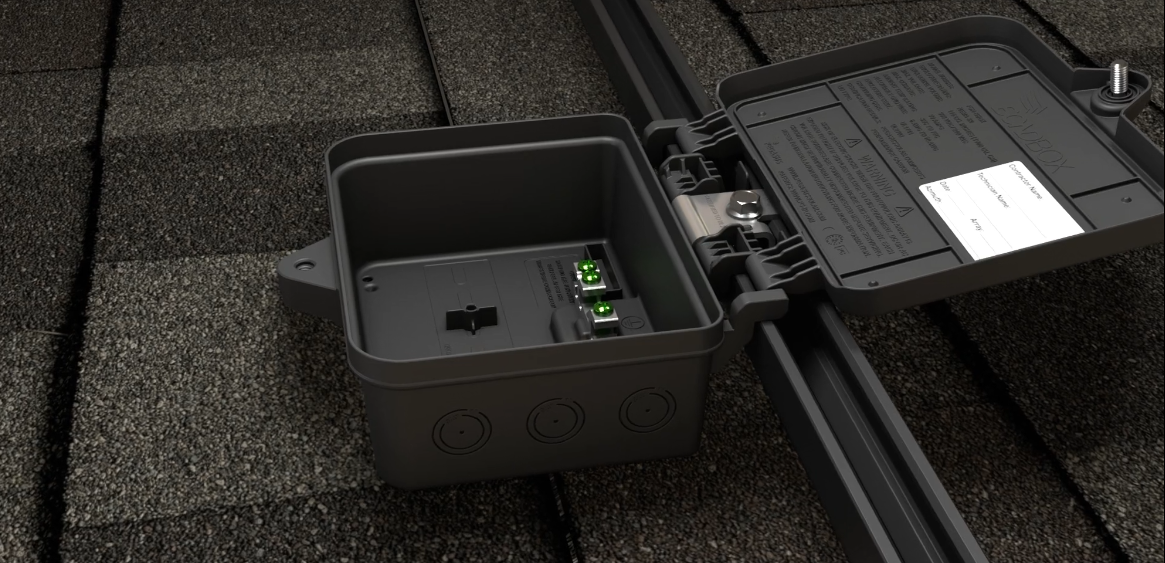 Pegasus Bondbox grounding enclosure on the rail